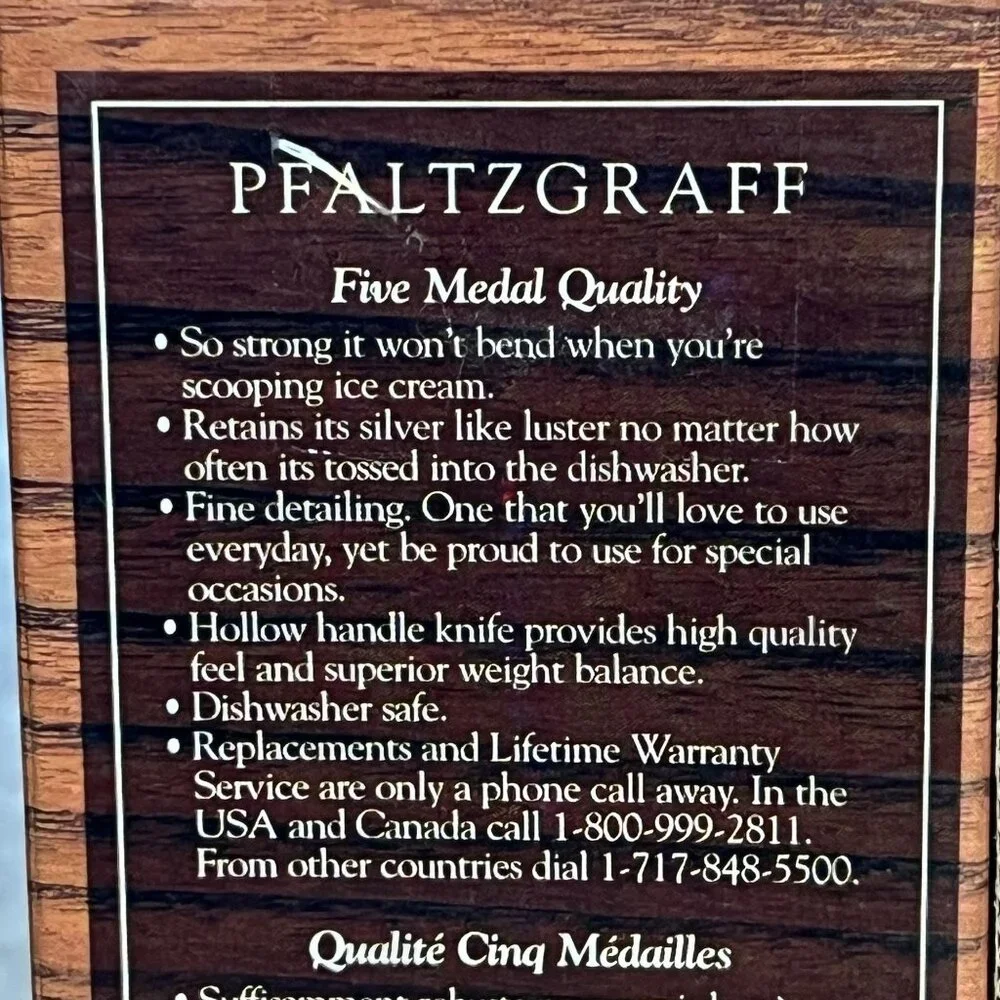 Pfaltzgraff New 4 Pc Hostess Set 18/8 Stainless Steel Flatware 09670700 Holidays